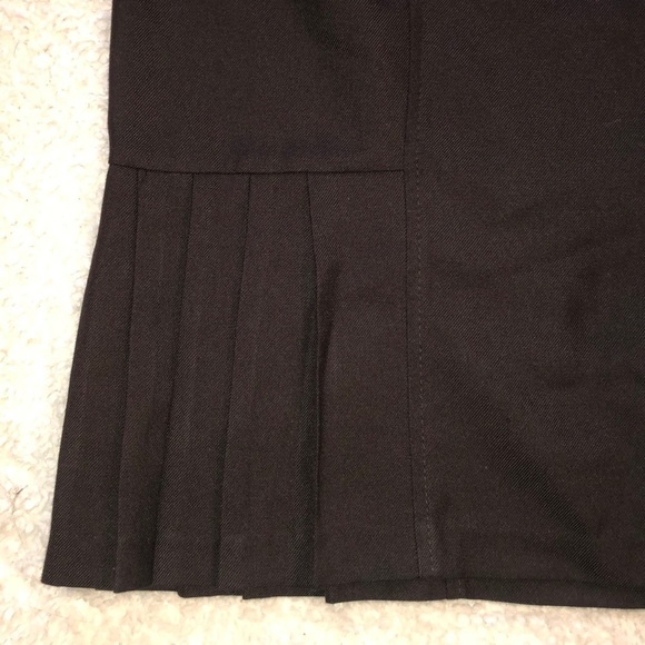 Ruffle Side Skirt Sexy Dark Brown Size 14 - Picture 3 of 7